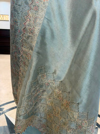 Powder Blue Embroidered & Printed Festive Suit Set