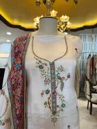 Ivory White Embroidered Ensemble