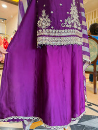 Royal Purple Embroidered Ensemble